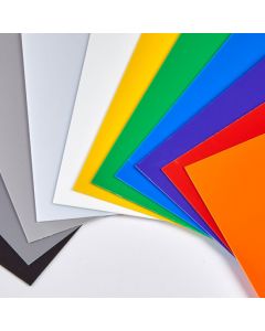 Coloured High Impact Polystyrene Sheets - 457 x 305mm - Mixed Packs