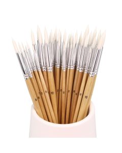 Essential Synthetic White Nylon Brushes Class Pack of 50