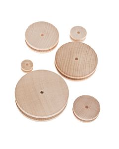 Wooden Pulleys 4mm Bore