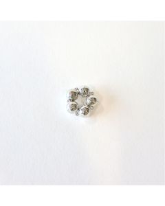 Round Magnetic Clasp - Silver Plated. Pack of 5