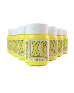 X6 Premium Acryl 500ml - Primary Yellow Bulk Pack