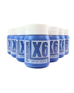 X6 Premium Acryl 500ml - Primary Cyan Bulk Pack