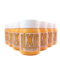 X6 Premium Acryl 500ml - Cadmium Yellow Medium Hue Bulk Pack
