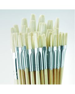 Student Short Handled Flat Hog Brush Bulk Pack. Pack of 45