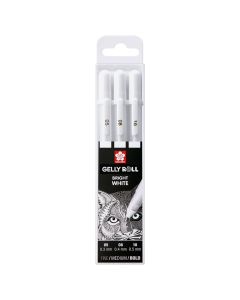 Sakura Gelly Roll Set Bright White Fine, Medium & Bold Set of 3
