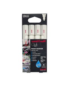 Uni Chalk Marker Pen PWE-5M White - Set of 4