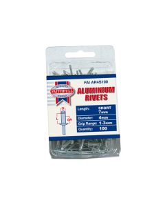 Aluminium Alloy Blind Rivets - 4mm