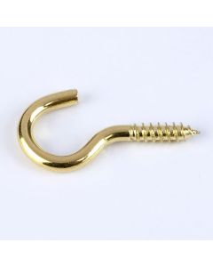 Brassed Cup Hooks - Unshouldered