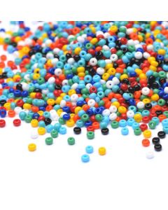 Mixed Glass Seed Beads - 100g Bag