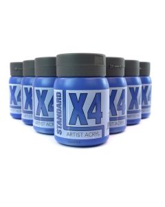 X4 Standard Acryl 500ml - Primary Cyan Bulk Pack