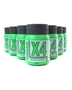 X4 Standard Acryl 500ml - Cadmium Green Hue Bulk Pack