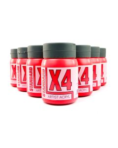X4 Standard Acryl 500ml - Cadmium Red Hue Bulk Pack