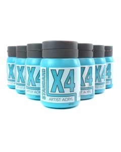X4 Standard Acryl 500ml - Turquoise Blue Bulk Pack