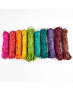 Raffia 10 x 50g Assorted Colours