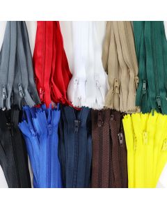 Mixed Colour Closed End Zip Packs