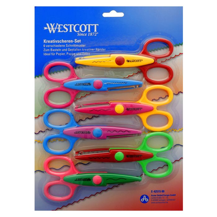 Westcott Crazy Cut Scissors. Pack of 6