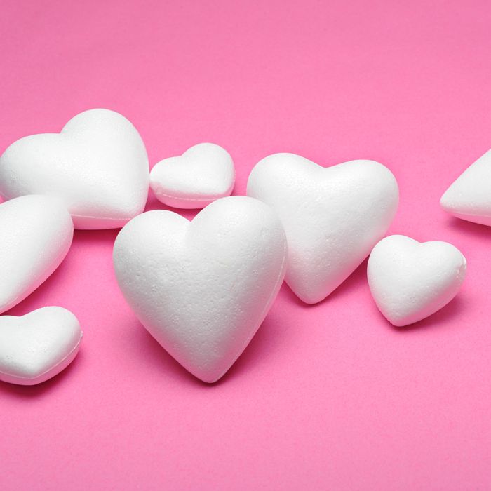 50mm Styrofoam hearts